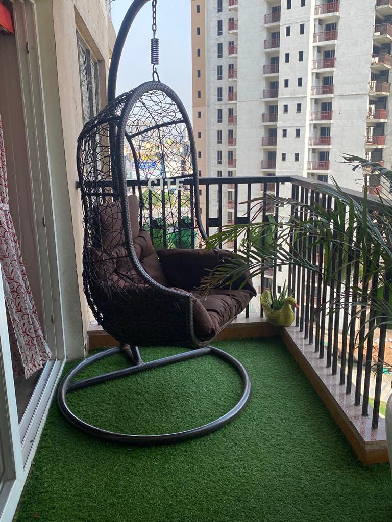 CITE Microfiber -Singal Seater Swing Chair Iron Rattan And Wicker Hard & Strong Swing For Garden (Standard)-image-4