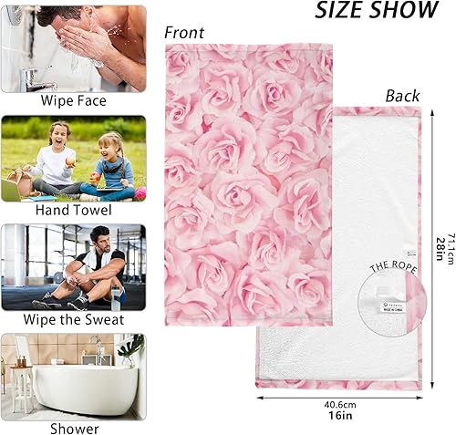 Miniatura 3 de susiyo Toallas decorativas de algodón para la cara de San Valentín, 2 unidades, 16 x 28 pulgadas