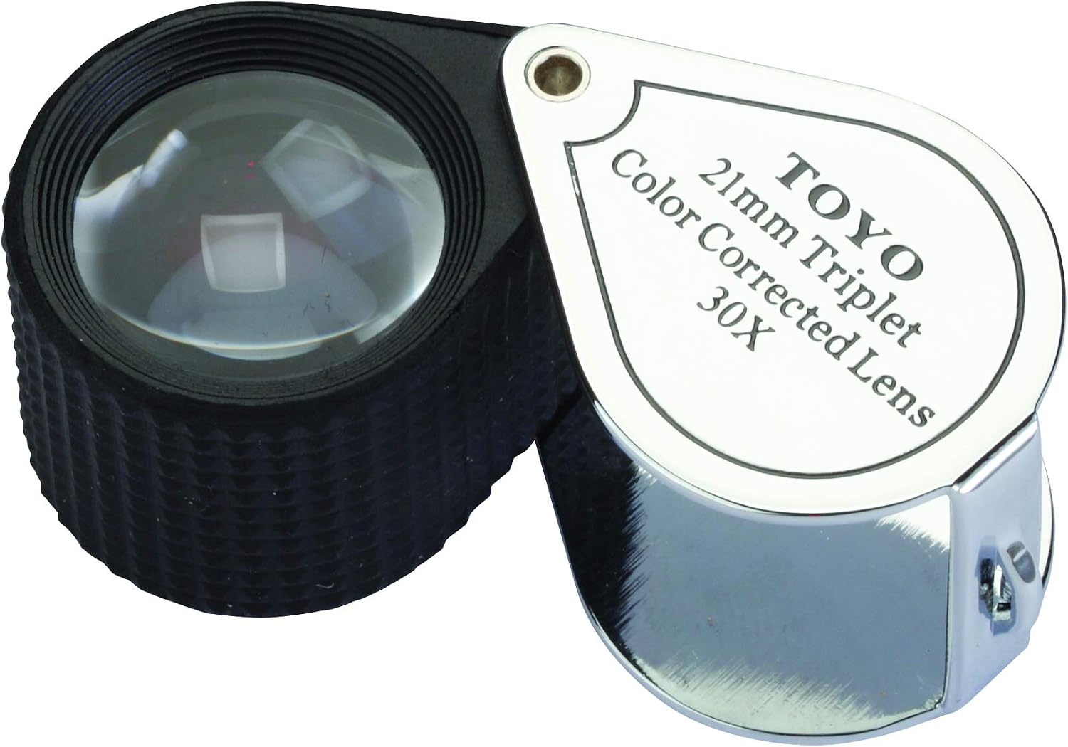 Toyo Professional 30X Magnifying Jeweler's Loupe with 21mm Triplet Lens, Chrome