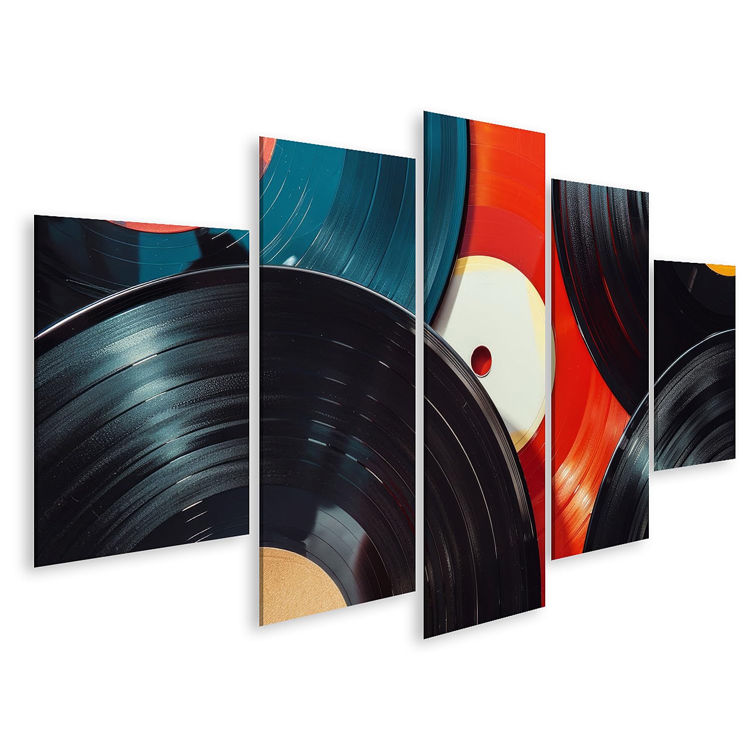 islandburner Immagine su tela Colorato Vinile Raccolta per Soggiorno Amanti della Musica Negozio Immagini Murali Poster