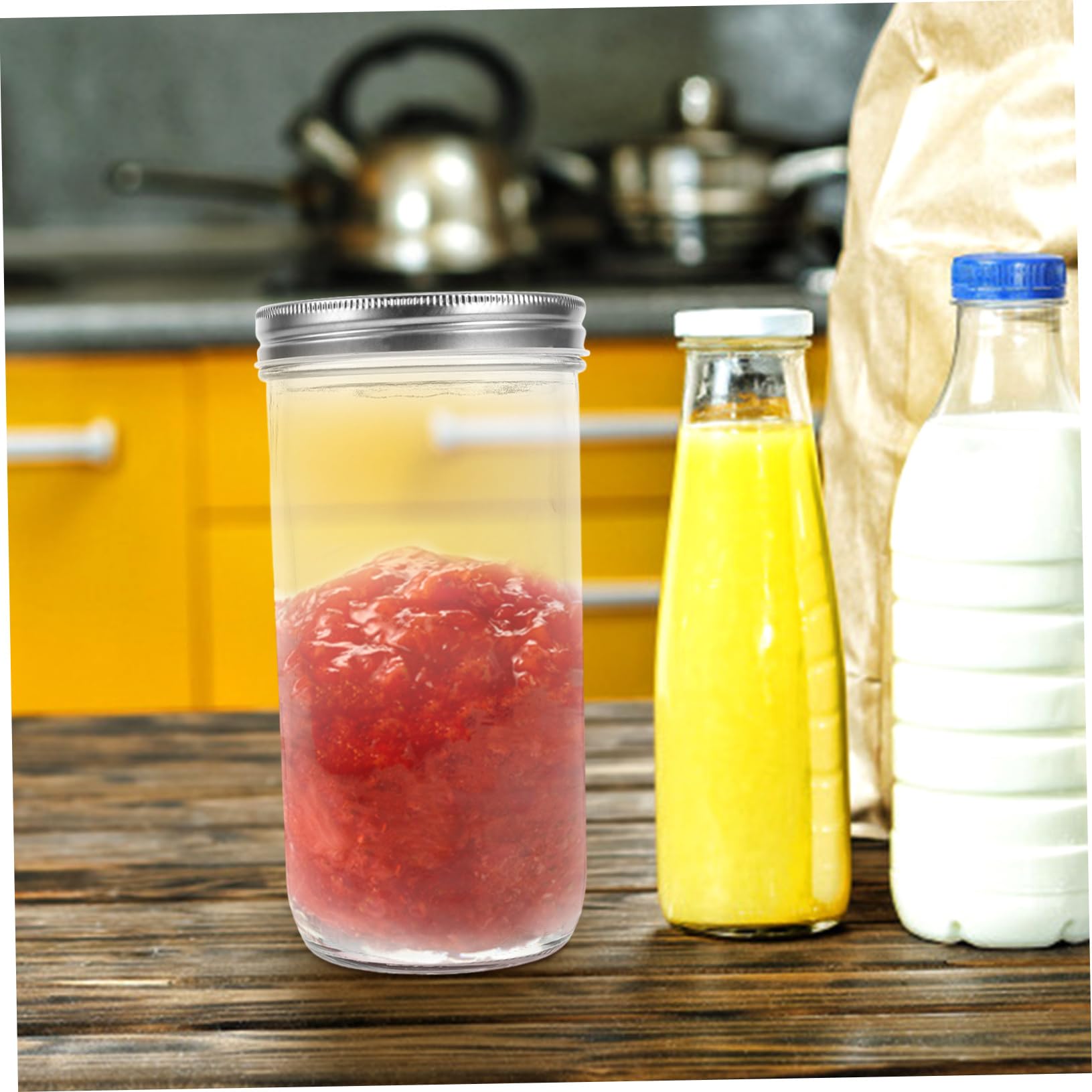 KICHOUSE 2pcs Storage Tank Spice Jars Spice Dispensers With Lid Dispensers Glass Jar with Lid Honey Holder Spice Containers Household Pots Jam Pots Jam Containers Pots for Home Mason Jars