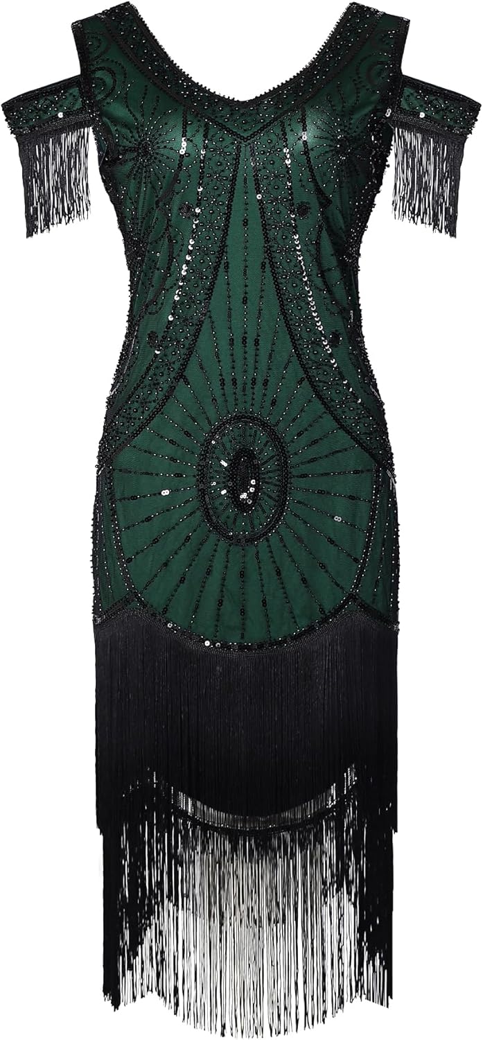 Great Gatsby Dresses for Women,Flapper Dresses 1920s Dresses for Women Roaring 20s Costumes With 20s Accessories - Image 4