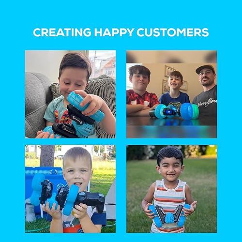 Miniatura 6 de TETON ELECTRONICS Coche de acrobacias a control remoto de doble cara, giro de 360, faros LED y ruedas de luz coloridas, todo terreno 4WD, autos de