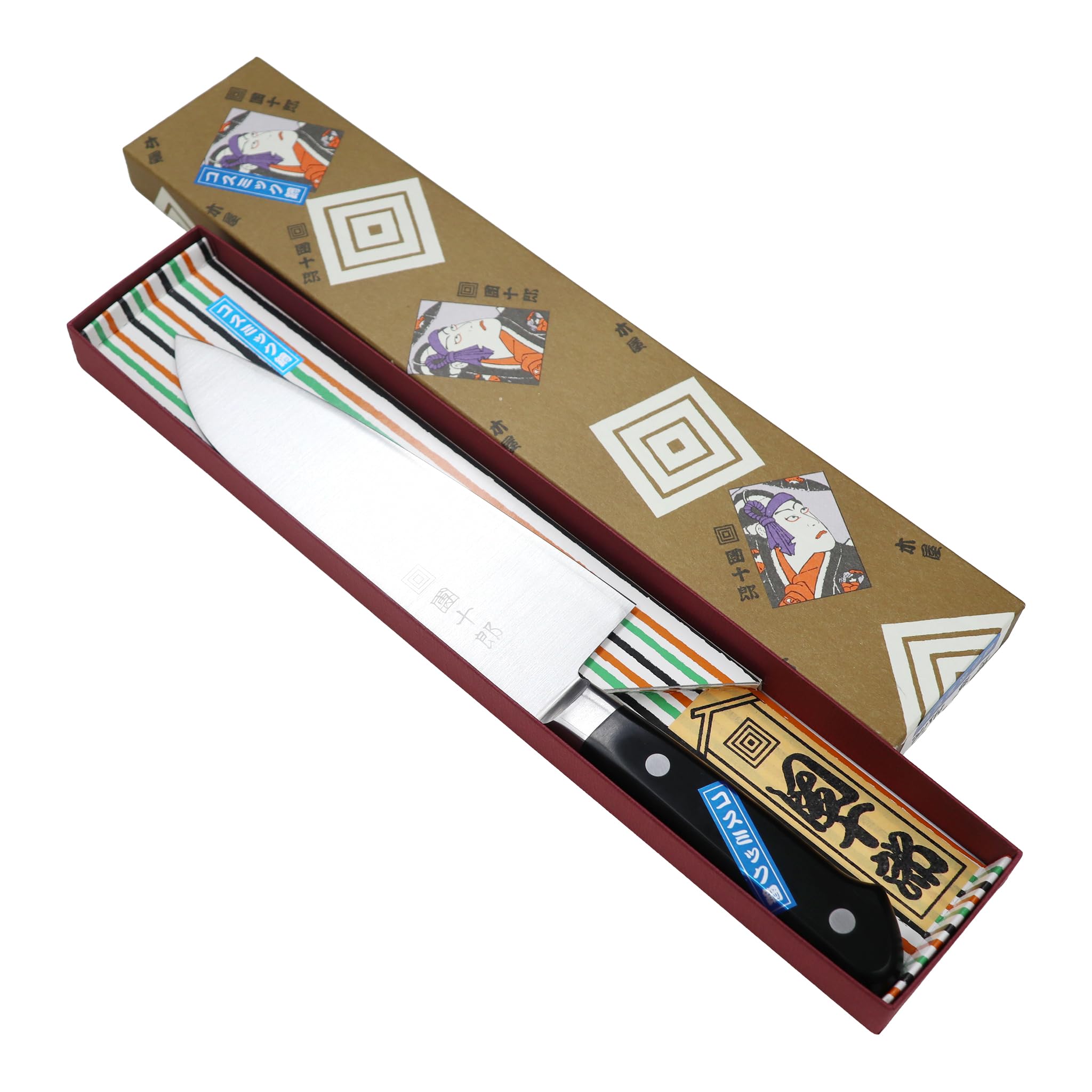 Amazon｜木屋 コスミック團十郎 三徳包丁 (鎌型) 粉末鋼 割り込み 三層