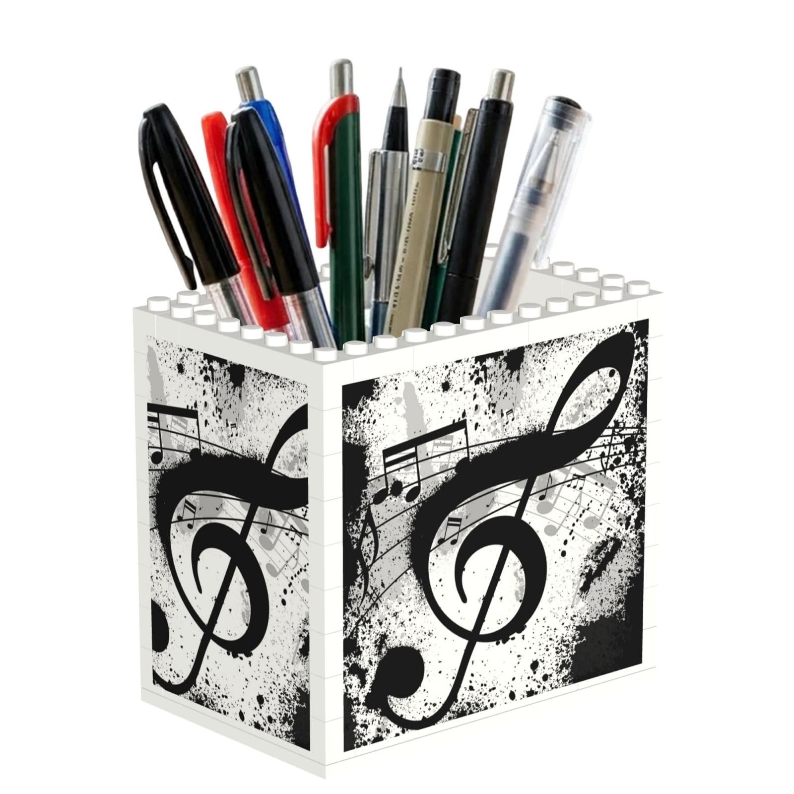 Poadnly Music Notes, Pen Pot Pencil Holder for Office Home School, Compact Desk Organiser for Office Stationery