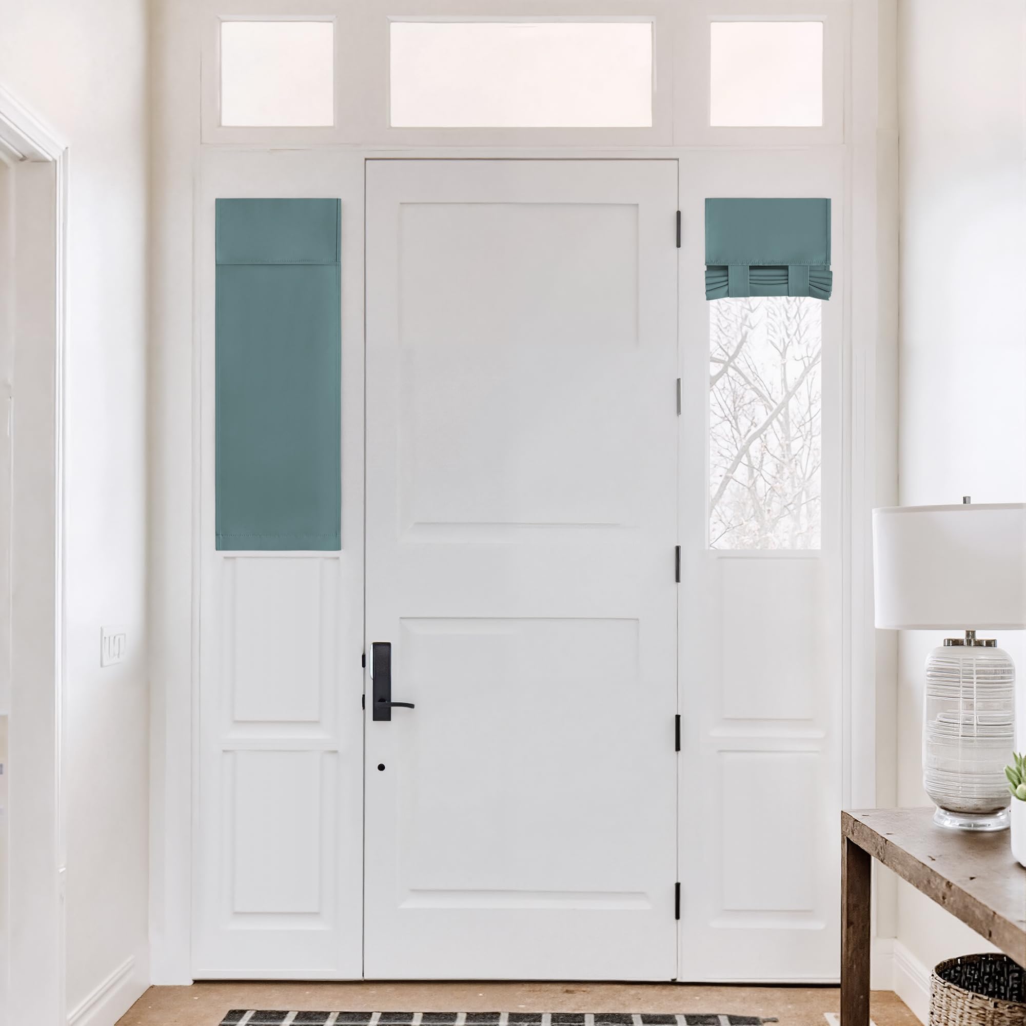 NICETOWN Blackout Sidelight Curtains for Front Door, Side Door Window Curtains and Small Window, Thermal Insulated Covering, 1 Panel, W12 X L40 Inch