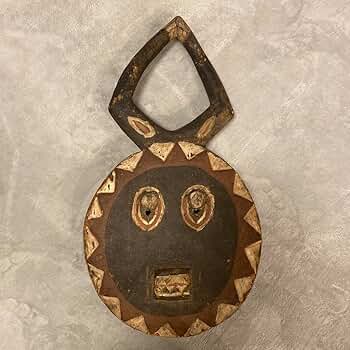 Amazon.co.jp: アフリカ バウレ族 プレプレマスク 仮面 木彫り : おもちゃ