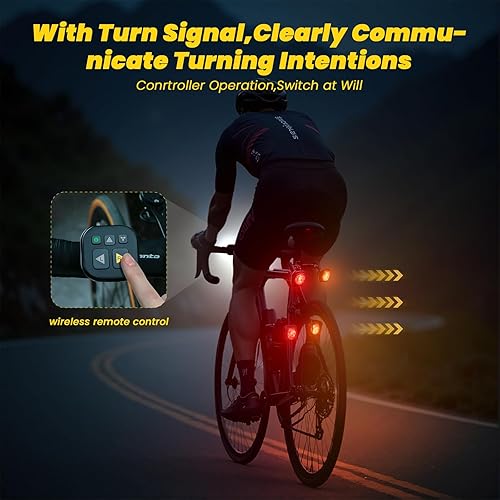 Miniatura 5 de Sistema de luces inteligentes para bicicleta luz trasera, faro y señal de giro, luz de bicicleta delantera y trasera de sincronización para