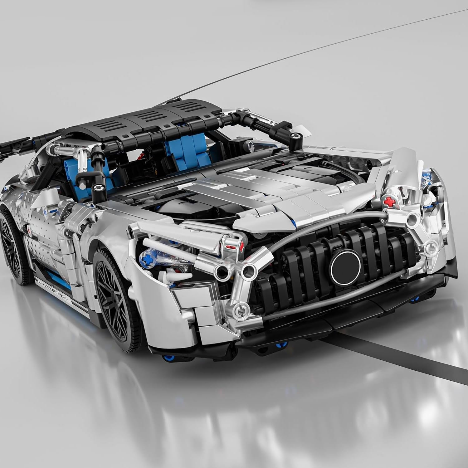 Bloques de sujeción para coche 1:14 Supersportwagen Bloques de sujeción Juguetes | 1310 piezas Speed Sports Car Maqueta de Coche de Carreras Bloques de Construcción Modelo Hogar Decoración Regalo para Adultos