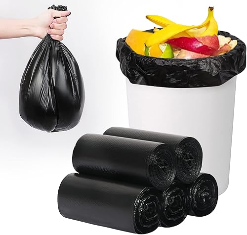 PetsHome Bolsas de basura, bolsas de basura, 100 unidades de 6 galones extragruesas a prueba de fugas, bolsas de basura para papeleras para el hogar