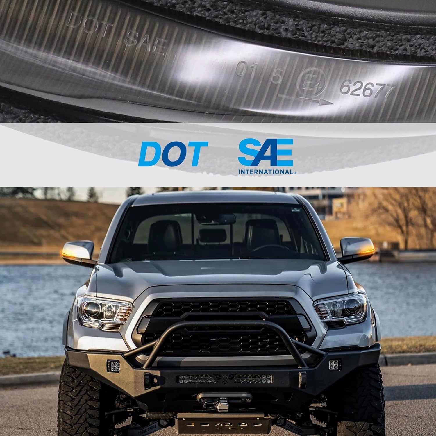 LED Side Mirror Sequential Dynamic Blinker Turn Signal Lights Compatible with Tacoma 2016-2022, for RAV4 2019-2023, for Highlander MK4 XU70 LM 2020-2023, for Alphard 2016-2019 (Smoked Lens)