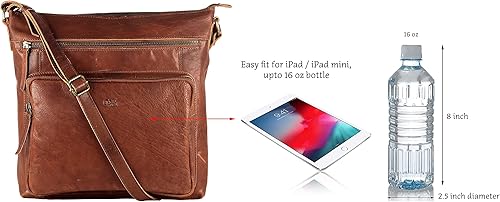 Miniatura 5 de Mou Meraki Bolso cruzado de cuero genuino y bolsos - Bolso cruzado sobre el hombro para mujer Genuine Leather, Crossover Bag, Over the Shoulder