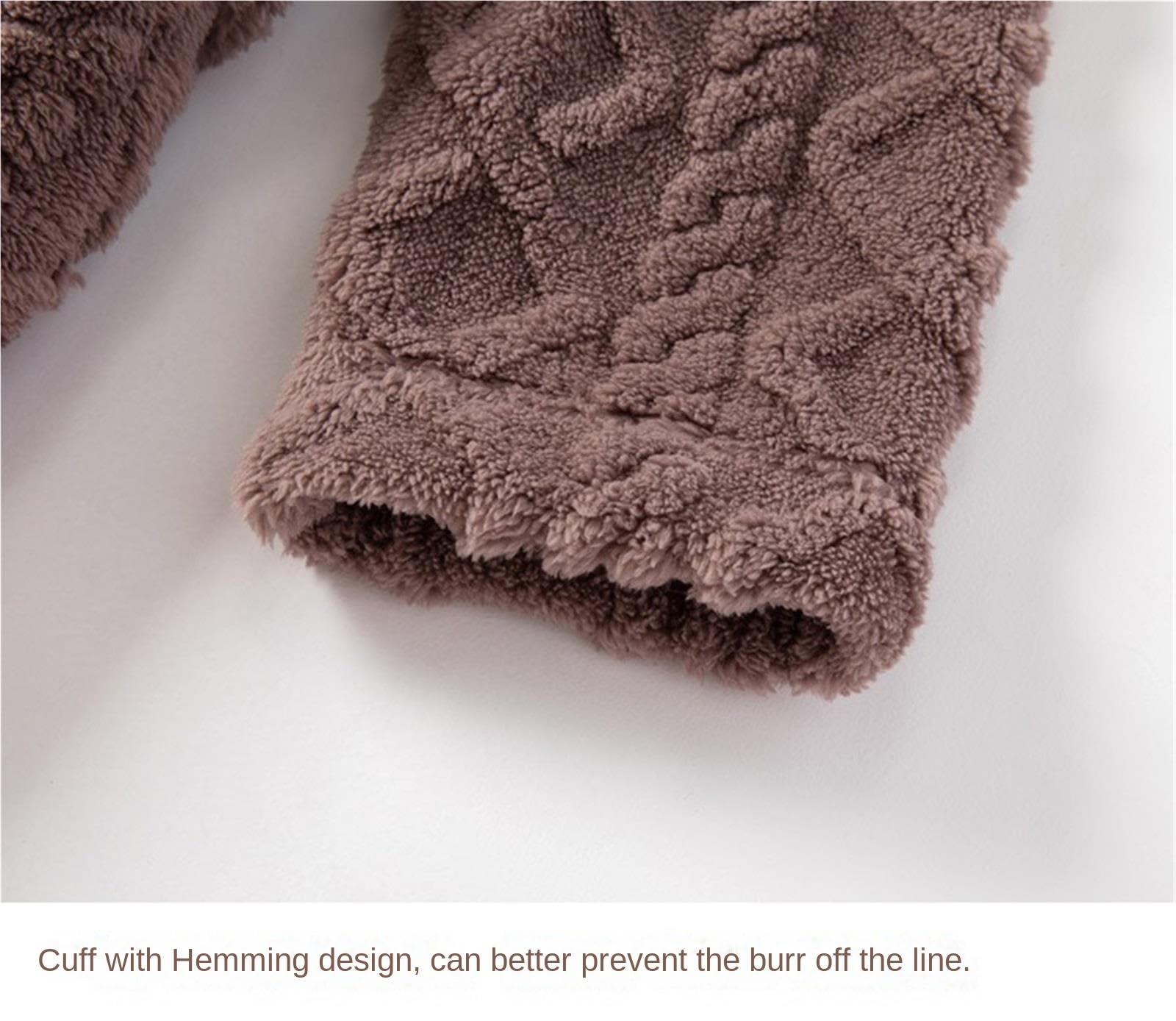 Bata de Casa Bata Gruesa De Forro Polar, Baño Larga Felpa Con Bolsillos, Albornoces Suaves Y Cálidos, Unisex Bathrobe