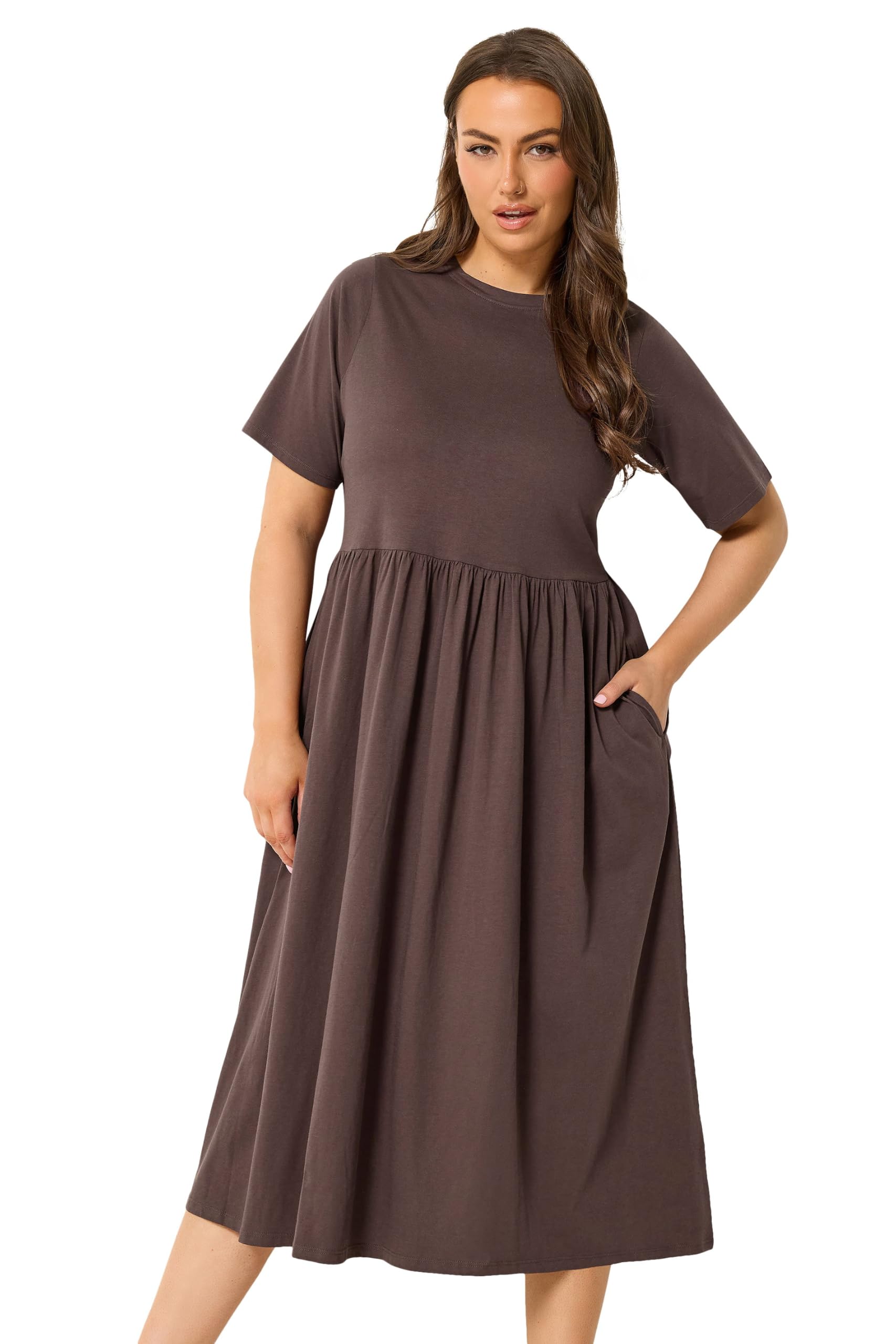 Yours - Women's - Smock Dress - Size 22-24 - Chocolate