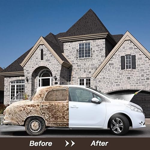 Miniatura 8 de Homdox Lavadora a presión HD3500 3.1GPM Lavadora eléctrica a presión de 1800 W con 5 boquillas, cepillo, botella de jabón, arandela de diseño IPX5,