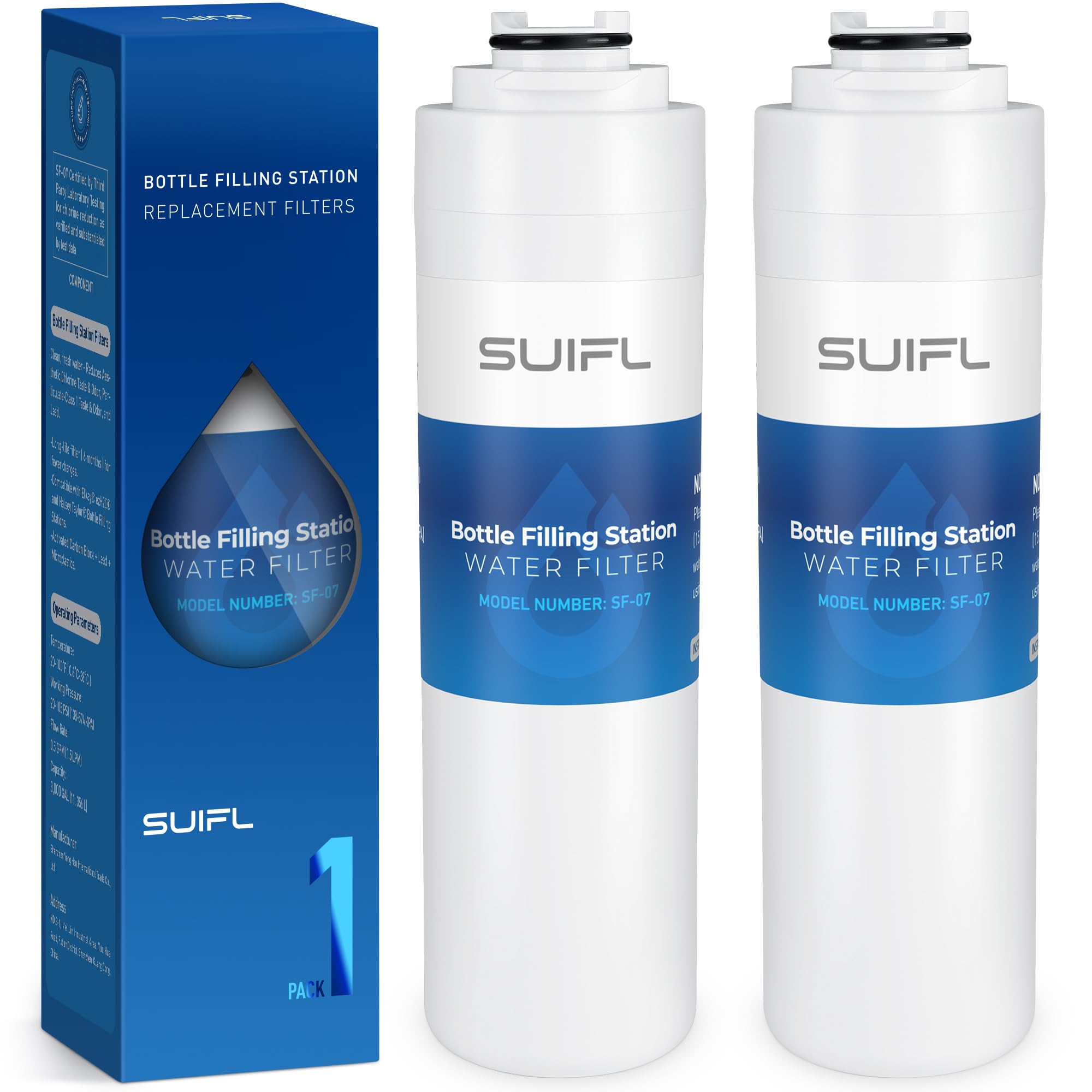 51300C Water Filter Replacement Compatible with Elkay 51600C 51299C ERF750 Universal Filtration Kit EWF3000 Halsey Taylor 55898C 55897C