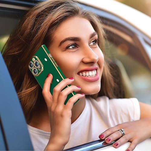 Miniatura 6 de Tzomsze - Funda para iPhone 12 Pro Max (6.7in), diseño cuadrado de lujo, funda de silicona de TPU con protección completa de las lentes de la