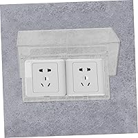 Vista 6 de Cabilock 1 tapa adhesiva de doble posición para baño y sala de estar para enchufes eléctricos, fácil de instalar y quitar, estilo interior aleatorio