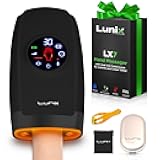 Lunix LX7 FSA LCD Touchscreen Hand Massager, Heated Air Compression, for Arthritis & Carpal Tunnel Relief, Finger Numbness & Wrist Pain Relief, Cordless Rechargeable, Charcoal Black