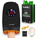 LX7 FSA Carpal Tunnel & Wrist Pain Relief Device&comma; Heated Air Compression Hand Massager for Arthritis&comma; Mothers Day Gifts for Women & Mom&comma; Touchscreen&comma; Charcoal Black