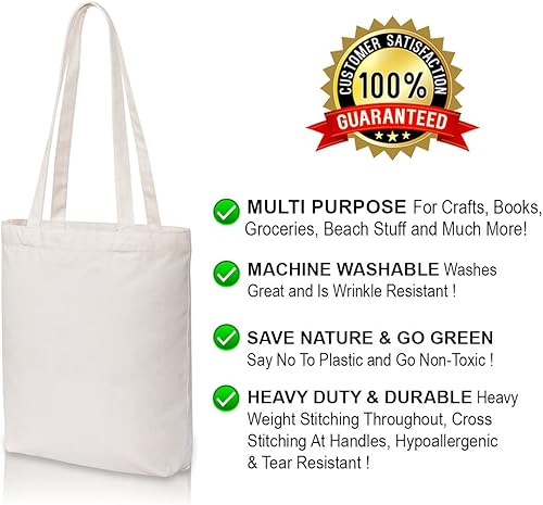 Miniatura 6 de Bolsas de lona grandes de alta resistencia con refuerzo - Compra de manualidades