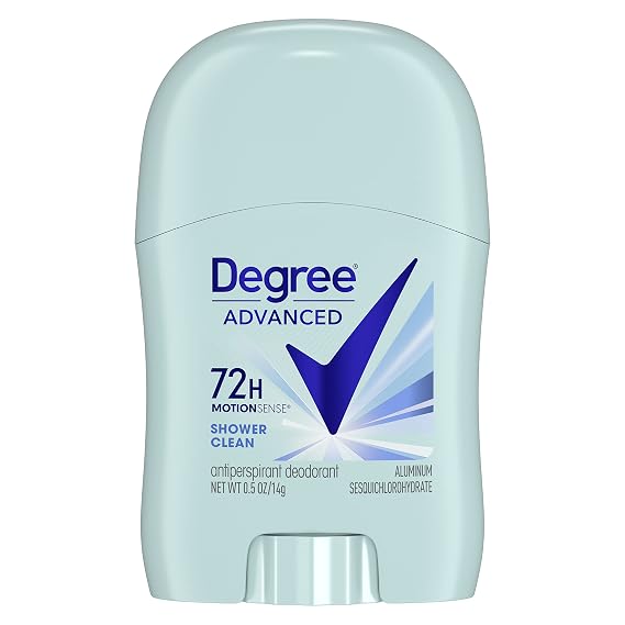 Degree Advanced Antiperspirant Deodorant 72-Hour Sweat & Odor Protection Shower Clean Antiperspirant for Women with MotionSense Technology 0.5 oz & Men Original Antiperspirant Deodorant for Men