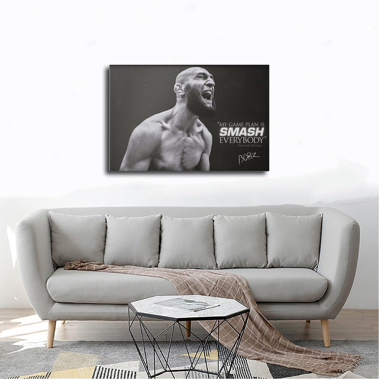 Poster Sur Toile Hamza Art – Décoration Murale Chambre, Bureau – Format 30 X 45 Cm – Impression Haute Qualité, Résistante à L’eau – Personnalisation Possible