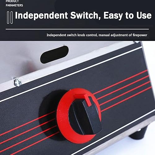 Miniatura 7 de Freidora de gas profundo de acero inoxidable, cesta de tanque de mesa, freidora de propano LPG de acero inoxidable, control de temperatura