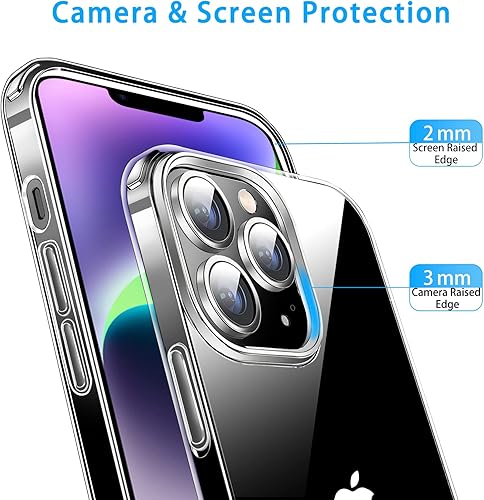 Miniatura 3 de JJGoo Compatible con iPhone 14 Pro, transparente, suave, a prueba de golpes, delgada, delgada, funda protectora transparente para teléfono