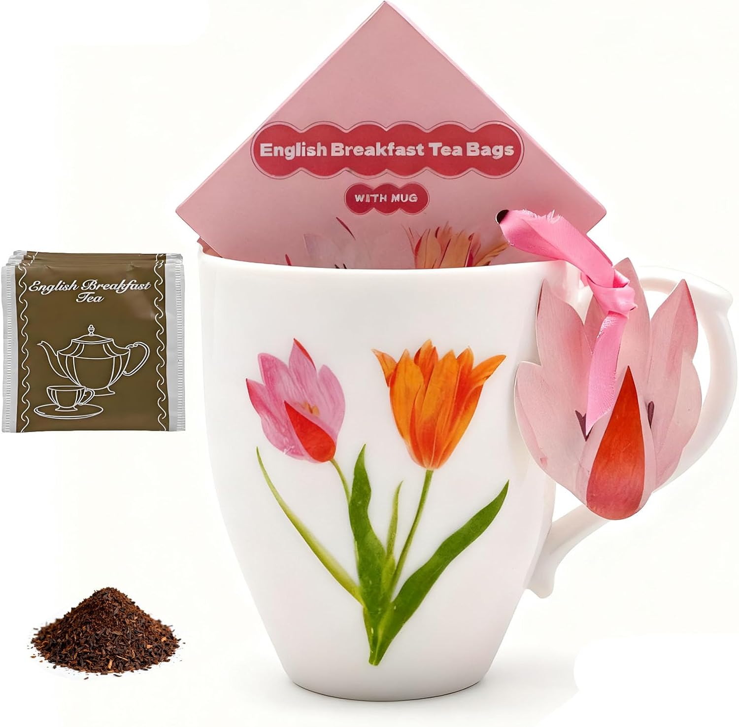 HJOCMLE Floral Tulip Mug Gift Set is just $7.34 at Amazon