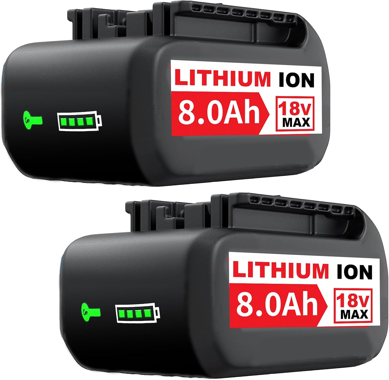 2 Stück 8.0Ah/8000mAh Ersatzakku für Bosch Akku 18V Li-Ionen-Akkus für Bosch 18V Akku BAT609 BAT622 BAT609G BAT618G BAT619 BAT618 (Nicht passend für Home &amp; Garden Geräte des 18-Volt-Systems)