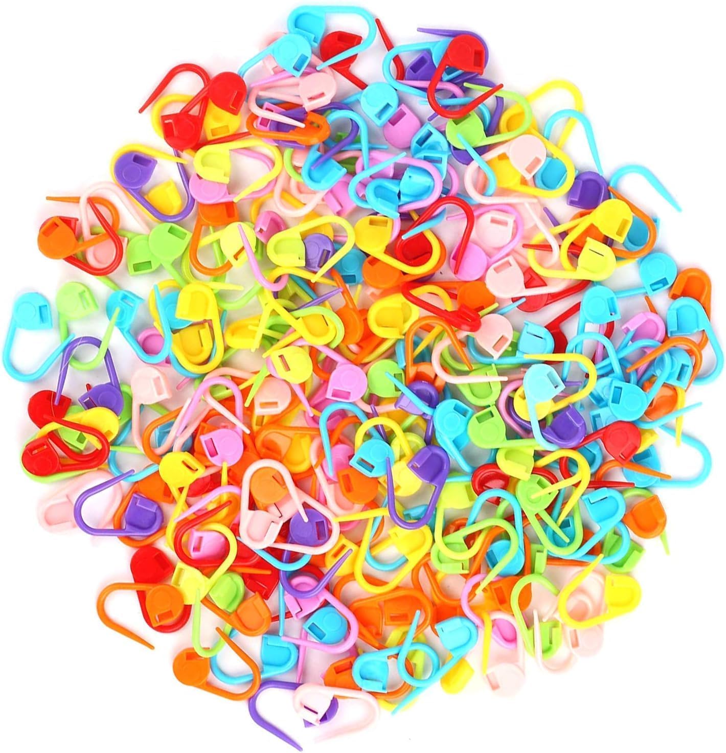 Girlz Attire 20 Pack Knitting Markers Crochet Clips, Stitch Markers, Stitch Counter Needle Clips for Knitting DIY Craft, Mini Plastic Safety Pins for Sewing, Pointer, Plastic Locking Stitch Marker-image-35