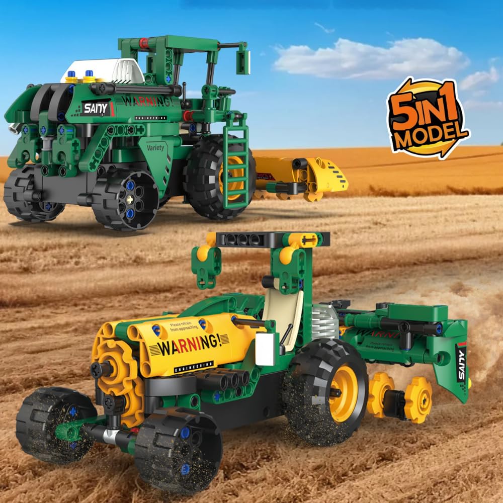 Robot Tractor 5 en 1 Programable para niños | Kit de Robótica Stem con Control Remoto | Juego de Construcción Educativo para Aprender Ingenieria