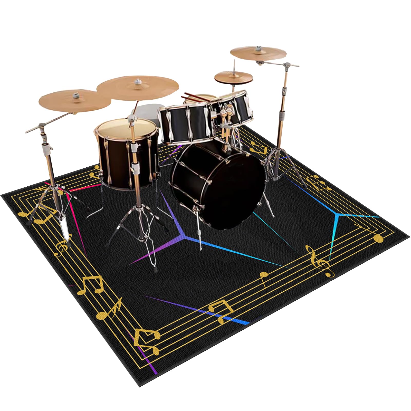 Bateria elektroniczna Dywan na perkusję i perkusję Maty akustyczne Pianino Baterie Akustyczne Maty Na Bęben Dźwiękoszczelny Antypoślizgowy Mata 200 x 160 cm