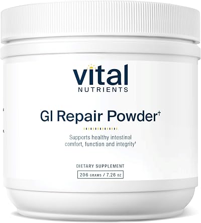 Vital Nutrients GI Repair Powder - Leaky Gut Powder with L Glutamine and Zinc - Digestive Enzyme Supplement to Support Gut Health and Digestion - Gluten Free - 40 Servings