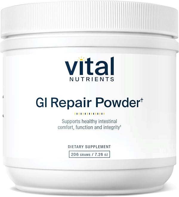 Vital Nutrients GI Repair Powder - Leaky Gut Powder with L Glutamine and Zinc - Digestive Enzyme Supplement to Support Gut Health and Digestion - Gluten Free - 40 Servings