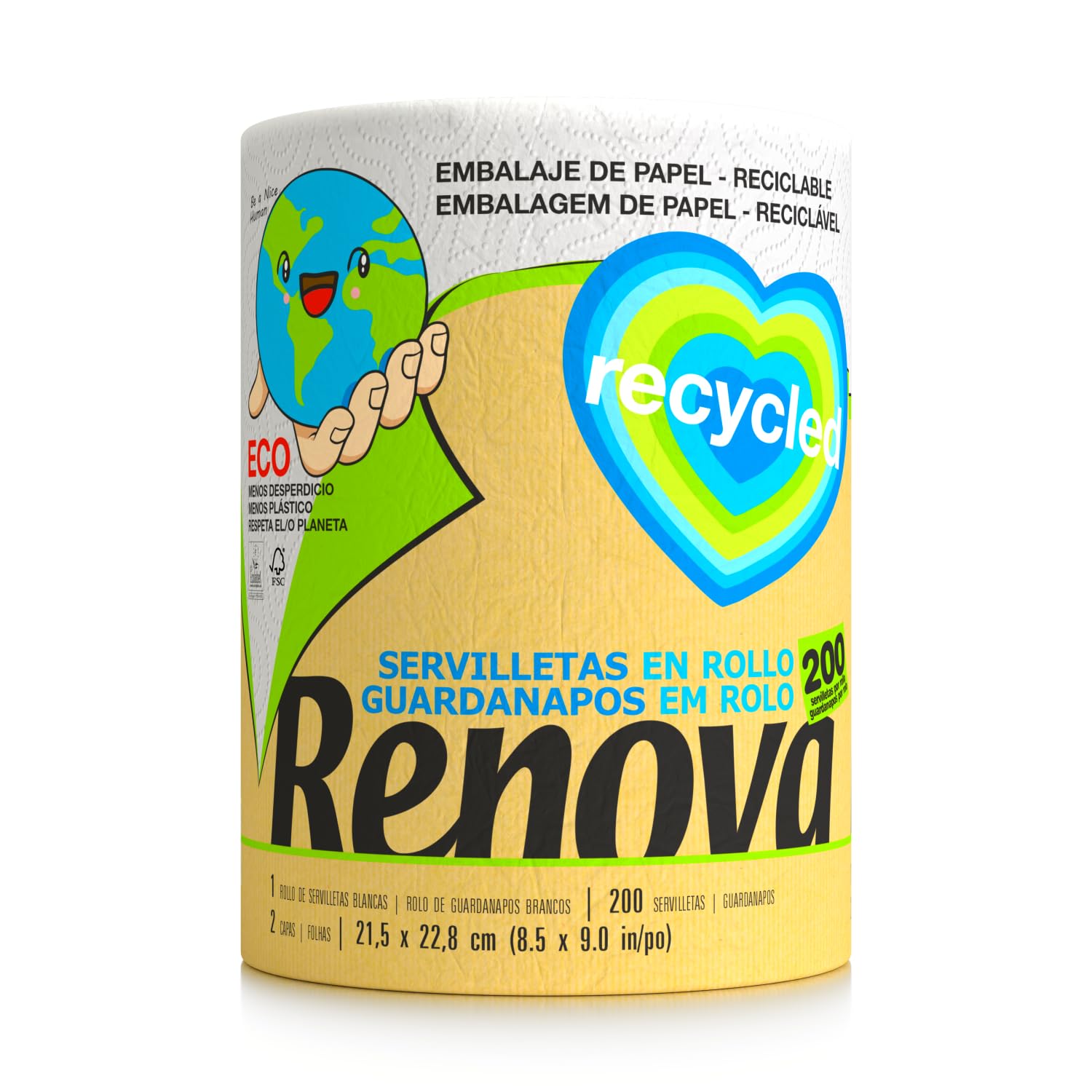 RENOVA Rollo De Cocina Gigaroll Ecológico, 260 g