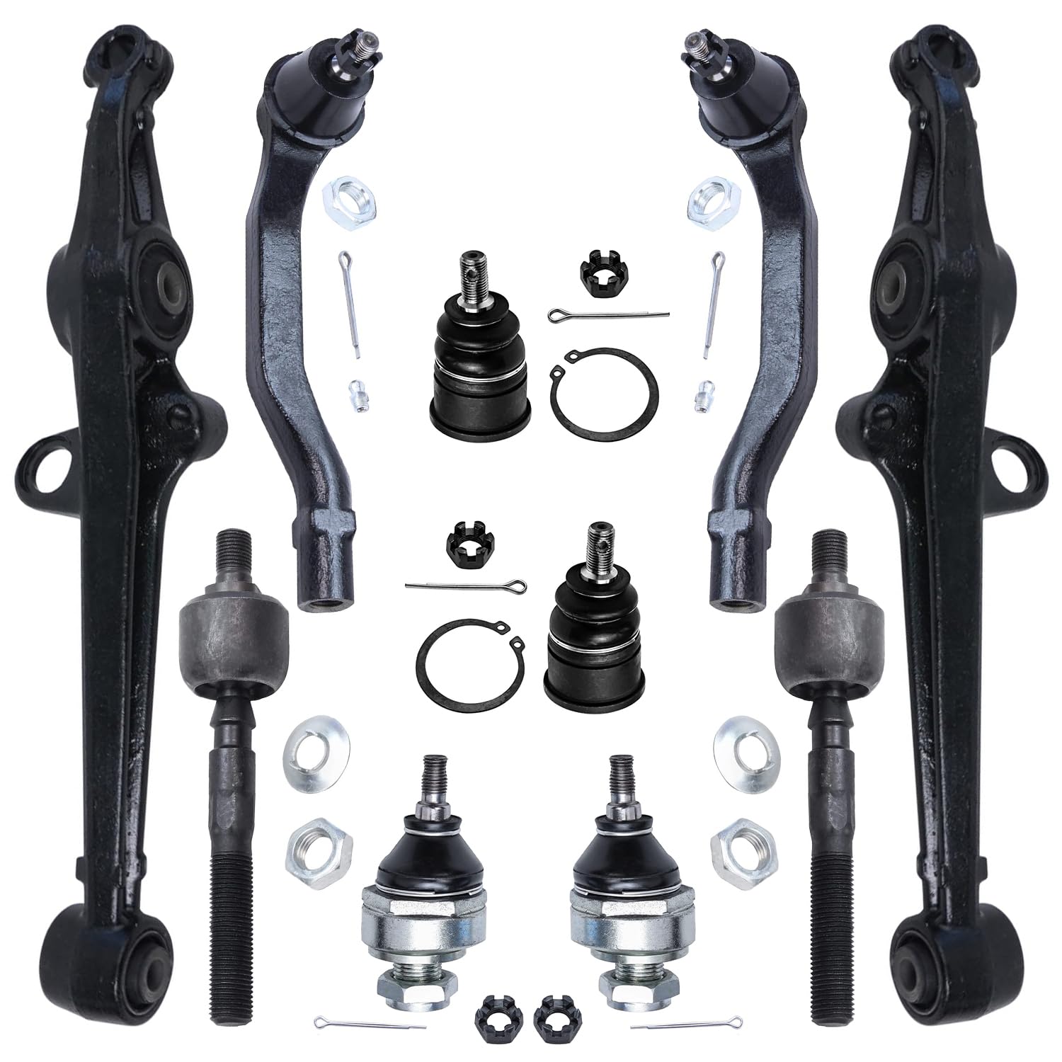 Detroit Axle - Front 10pc End Suspension Kit for 1990-1993 Honda Accord, 2