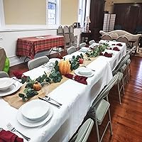 Vista 6 de Guirnalda de eucalipto artificial, decoración de hojas de seda sintética, aniversario, compromiso, fiesta, boda