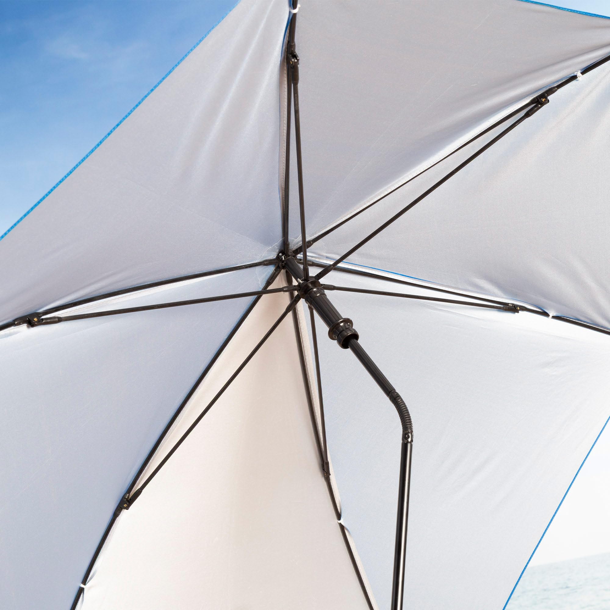 AKTIVE Silla plegable con sombrilla y posavasos, 50x49x65 cm, Silla camping portátil, Silla playa plegable, Silla con sombrilla, Silla con posavasos, Bolsa de transporte (62527)