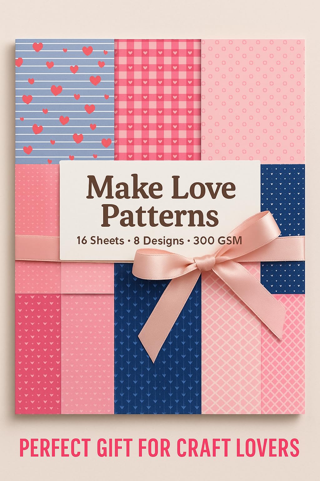G2g Matte Paper Pattern Scrapbooking MAKE LOVE 12x12 paper with very thick paper Amazing for all diys , Scrapbook making and all handmade gifts (6X6)-image-15