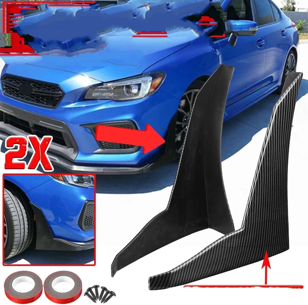 Coche Alerón Accesorios para Subaru WRX STI Impreza BRZ Legacy Outback Parachoques Delantero Canard Difusor Divisor Aletas Valence Spoiler Cuerpo Kit.,A