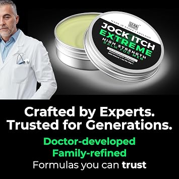Jock Itch Cream for Men | Strong Antifungal Balm | Groin, Sweat & Rash 100g