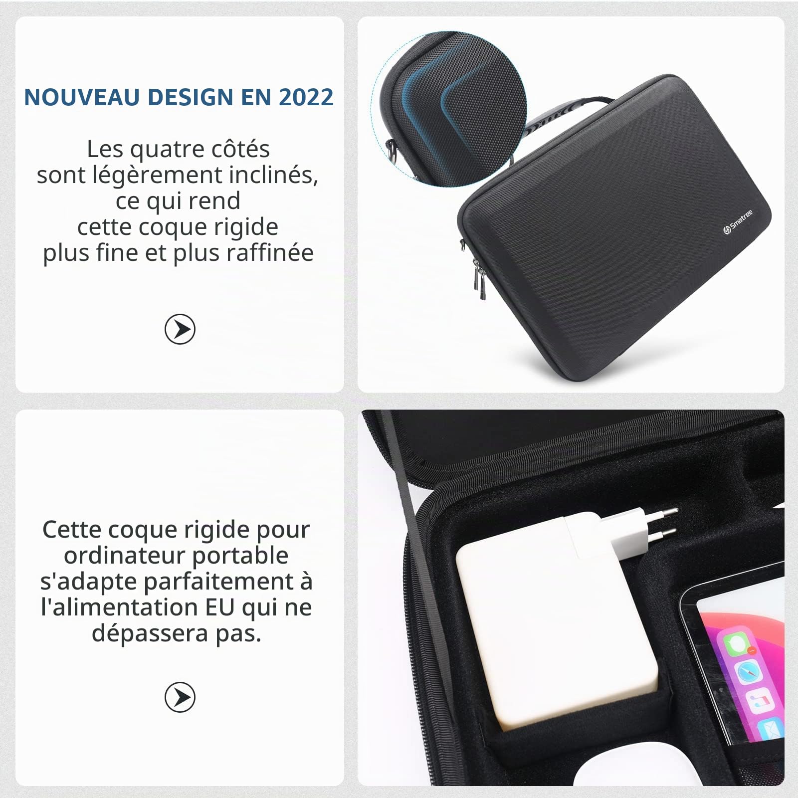 Smatree Sacoche rigide pour ordinateur portable compatible avec 16 pouces Samsung Galaxy Book3 Ultra,Book4/3 Ultra, Galaxy Book5/4/3 Pro 360, 16 pouces MacBook Pro M4 2024/M3/M2 2023 A2991 A2780