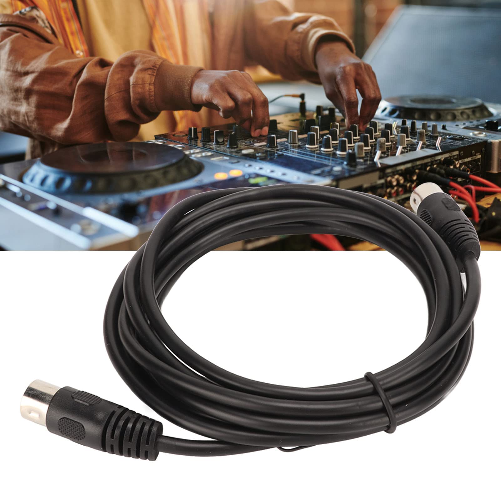 Wakects Cavo MIDI DIN a 7 Pin Maschio a Maschio, 3 Metri, Adattatore Audio, Prolunga per Computer e Dispositivi Medici