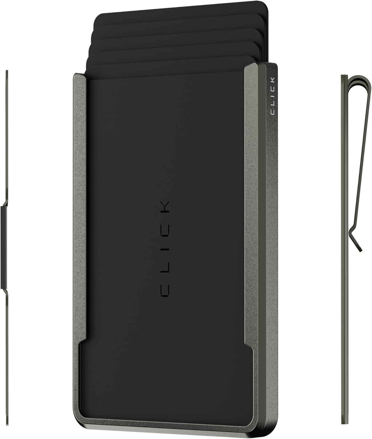 CLICK 6 Card Wallet Aluminum - Silver