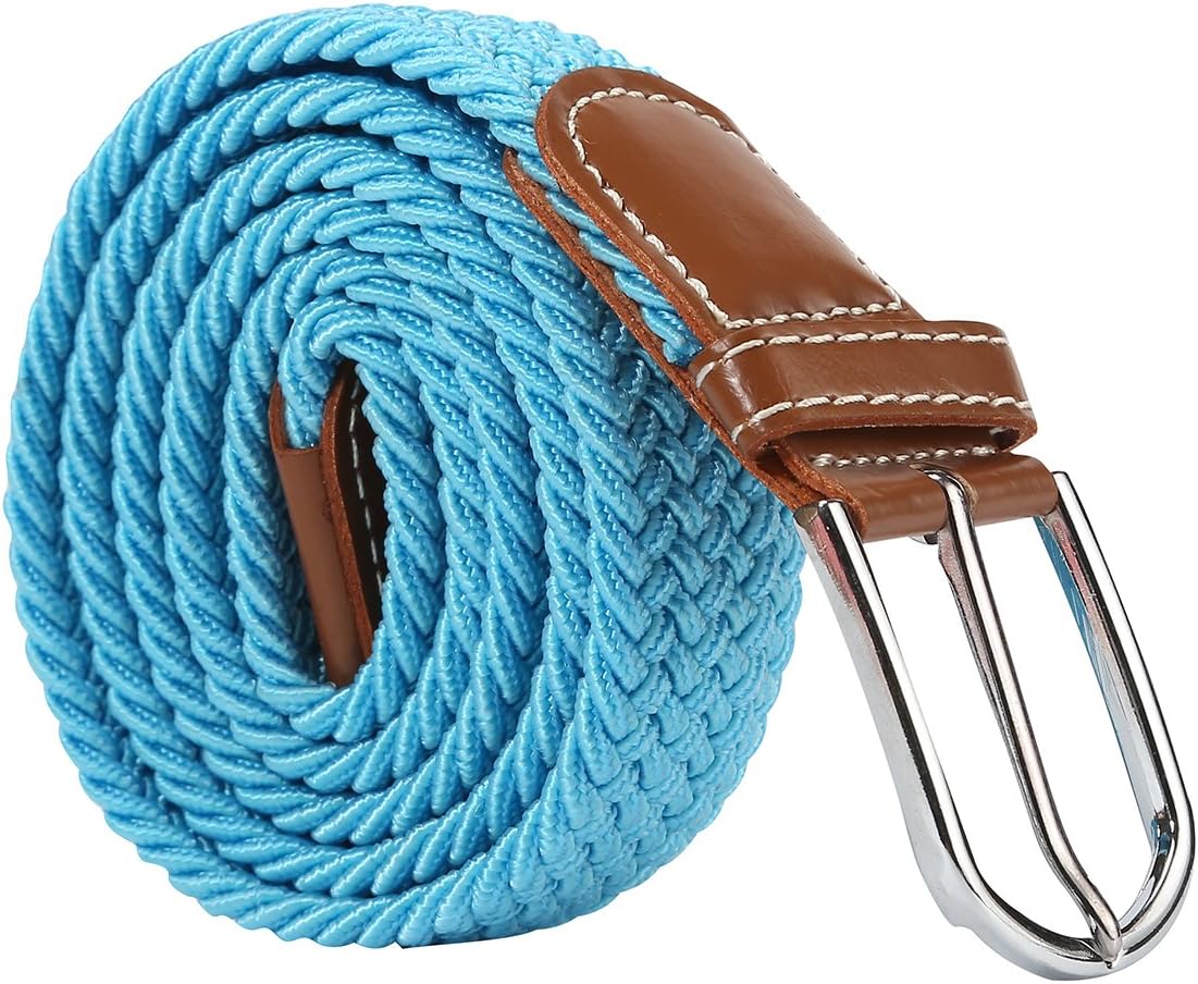 Mens Belt,Elasticated belt, Elastic Belt for Men, Unisex Men Women Multicolor Woven Stretch Belts
