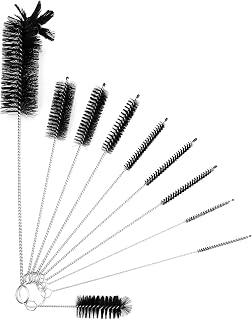 Bottle Cleaner Brush 10pcs,Straw Cleaner Brush Extra Long,Flexible Bottle Brush with Elbow Brush for Cleaning Straws,Cup Cover,Pipes,Keyboards and Hard to Reach Areas