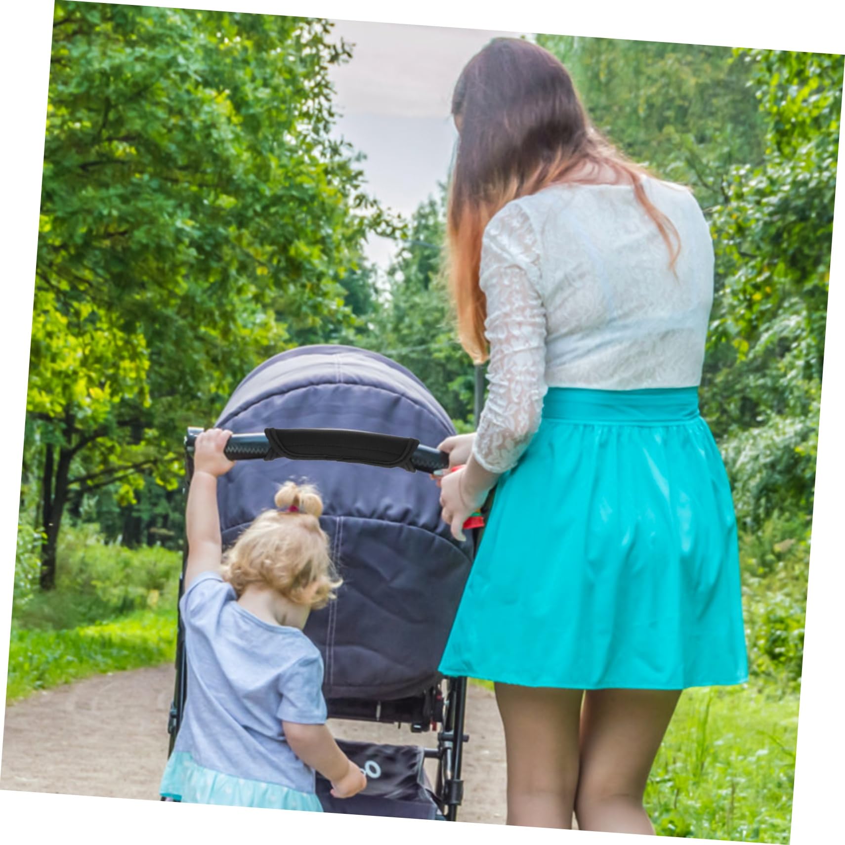 Yardwe 16 Piezas para Manillar de Cochecitos de Fundas Adhesivas para Mango de Paraguas y Reposabrazos Cubiertas Duraderas y Lavables para Carros Infantiles Bicicletas Infantiles y