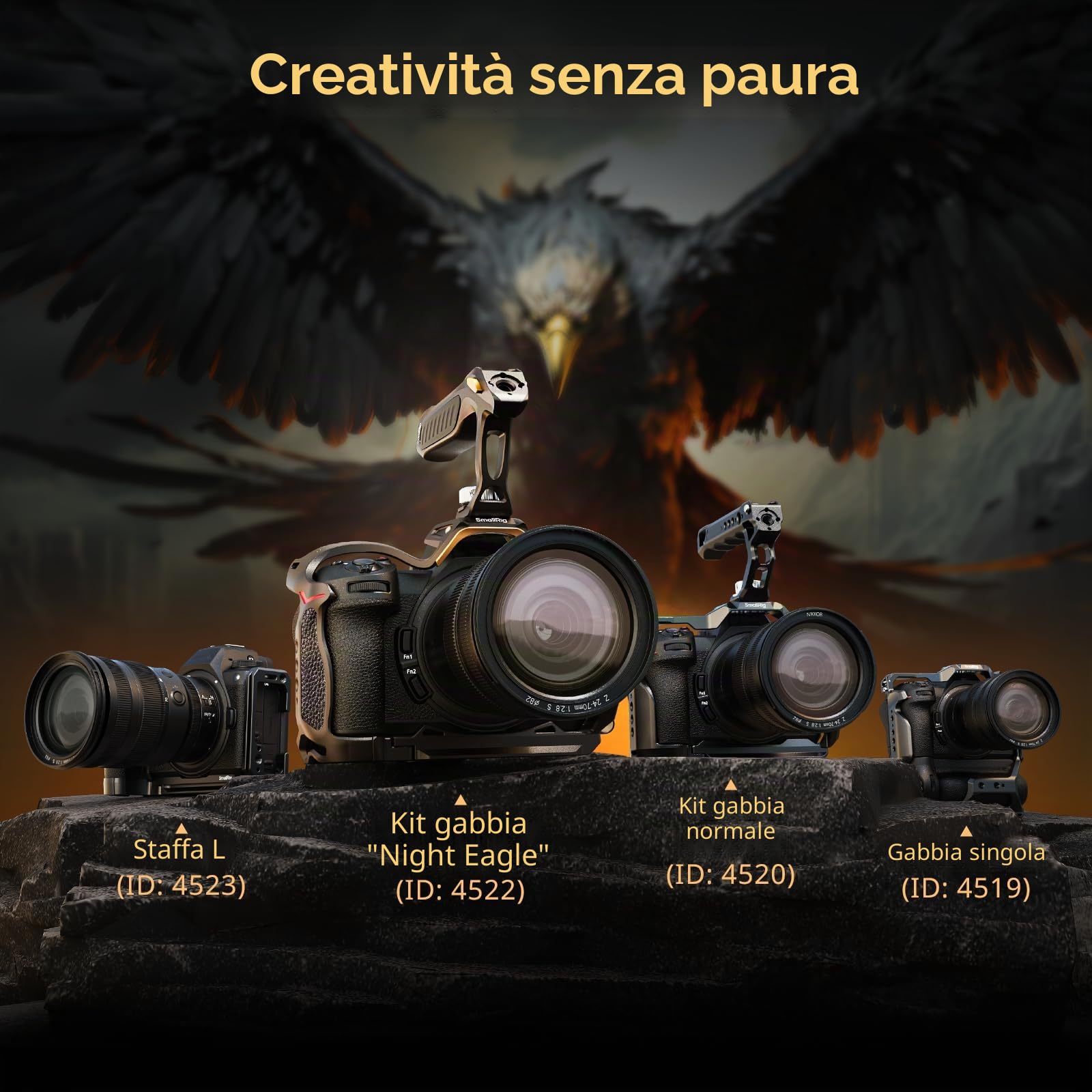 SMALLRIG Z6 III Cage per Nikon Z6 III, Gabbia Completa per Fotocamera in Lega di Alluminio con Design Anti-torsione, Piastra a Sgancio Rapido per Arca-Swiss - 4519